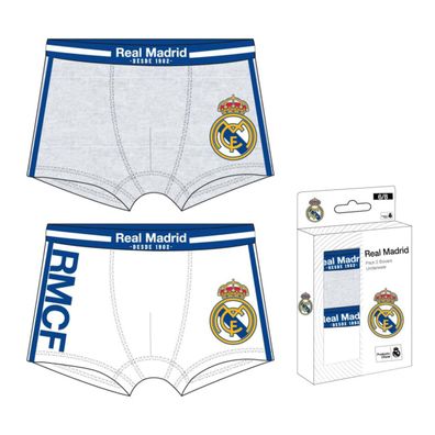Real Madrid Boxer-Set für Jungen – 2er Pack Kinder Unterhosen Fußball Fan