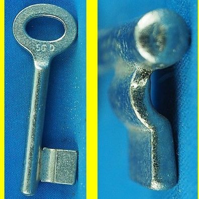 Basi Buntbartschlüssel für Einsteckschloss 77-56D Halm 7 mm Länge 75 mm