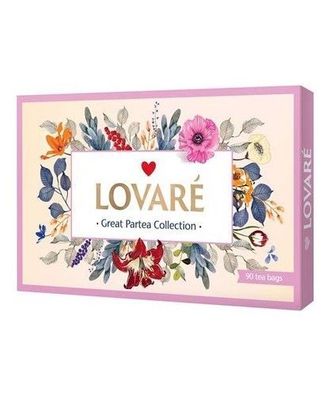 Lovare Tee Sortiment Great Partea Collection" im Teebeutel 18 Sorten 90 Beutel