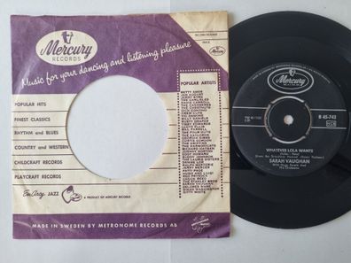 Sarah Vaughan - Whatever Lola Wants 7'' Vinyl Sweden