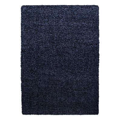 Hochflor Teppich LIFE Marineblau