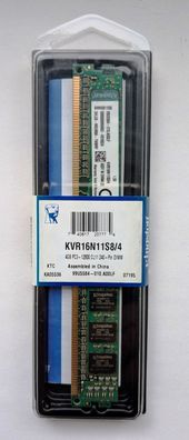 NEU: 4GB Kingston DDR3 RAM KVR16N11S8/4 Arbeitsspeicher DIMM Laptop PC 4 GB