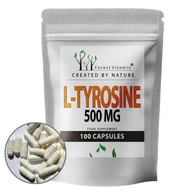 L-Tyrosin 500mg - 100 Kapseln - Aminosäure - hochdosiert - Forest Vitamin