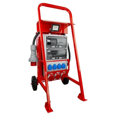 Preis-Zone Baustromverteiler mit Ständer 32A 2x16A 4x230V FR/BE