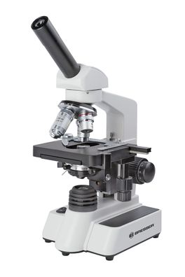 Bresser Erudit DLX Mikroskop 40x-600x mit Kreuztisch LED Akku