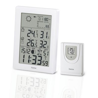 Hama Wetterstation EWS-3200 Weiß mit Außensensor