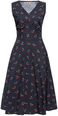 Queen Kerosin Damen Aop 50S Retro Armlose Swing Kleid "Cherry" QKU46021