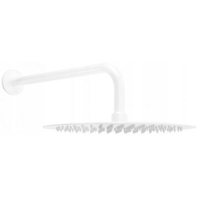 Mexen Slim Kopfbrause 25 cm mit Duscharm, Weiß - 79225211-20