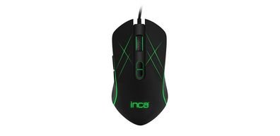 INCA Gaming Maus IMG-GT12 3200 DPI, RGB, 7 Tasten, USB schwarz