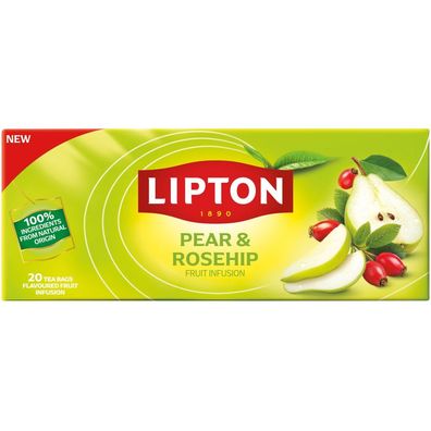 Lipton Pear & Rosehip 20 Teebeutel
