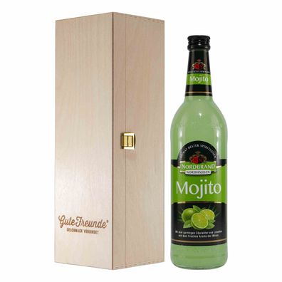 Nordbrand Mojito Likör mit Geschenk-Holzkiste