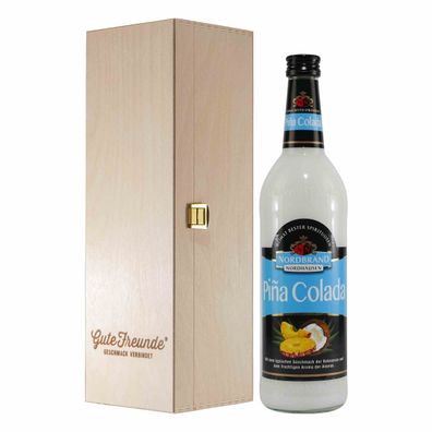 Nordbrand Piña Colada Likör mit Geschenk-Holzkiste