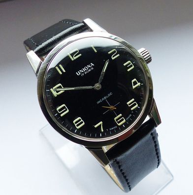 Schöne und seltene Unitas/Uniona Classic Military 17Jewels Herren Armbanduhr Top Uhr