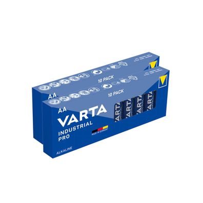 2x 10er Box Varta Industrial Pro 4006 AA Mignon LR6 Alkaline 1,5V Batterie