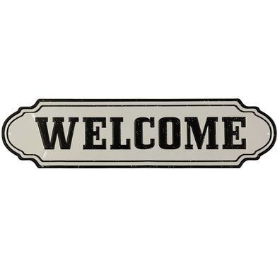 Moritz Blechschild 81 x 20 cm Home Welcome Willkommen Zuhause Heim Retro Vintage Wand