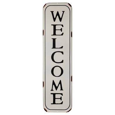 Moritz Blechschild 19 x 70 cm Welcome Home Zuhause Willkommen Haus Retro Vintage Wand