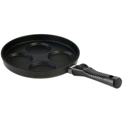 BAF 4-Mulden-Pfanne 26 cm Induktion Griff abnehmbar Aluguss Antihaft Bratpfanne