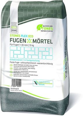 Stones Flex Eco Fugenmörtel anthrazit 15Kg