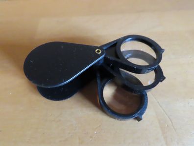 kleine Lupe 3Fach Aufklappbar schwarz Froster Trade