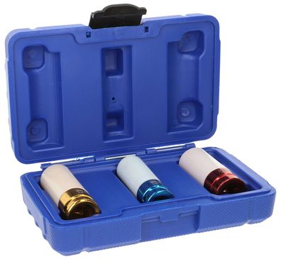 Stecknüsse Set 1/2" (12,5mm) 17mm, 19mm, 21mm aus Chrom-Molybdän 3-tlg