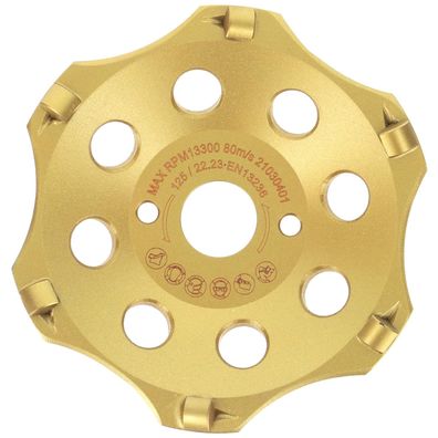 PKD Diamantschleiftopf 125mm für Bitumen mit 6 Segmenten