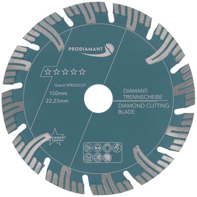 Premium Diamanttrennscheibe Granit 150mm Super Speed Cut