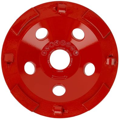 Diamant Schleiftopf PKD 125mm mit Stützsegmenten für Beschichtungen, Farben, Kleber u