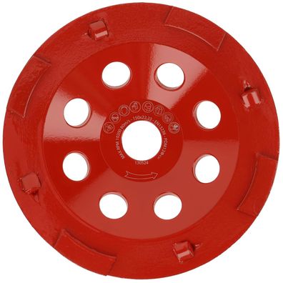 Diamant Schleiftopf PKD 150mm mit Stützsegmenten für Beschichtungen, Farben, Kleber u