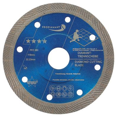 Premium Diamant-Trennscheibe 115mm für Feinsteinzeug FZ850