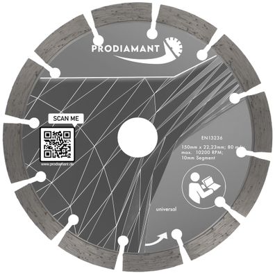 Diamanttrennscheibe 150mm Beton, universal