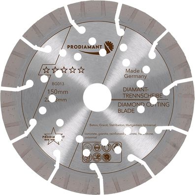 Diamanttrennscheibe 150mm Beton / Granit Turbo BG013