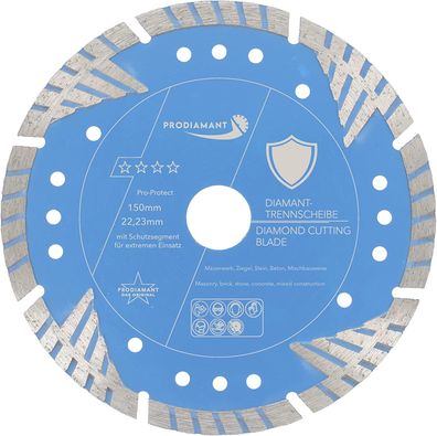 Diamanttrennscheibe ProProtect 180mm mit Schutzsegmenten für universellen Einsatz Pro