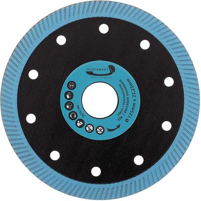 Diamanttrennscheibe für Feinsteinzeug 125mm Color Flash blau