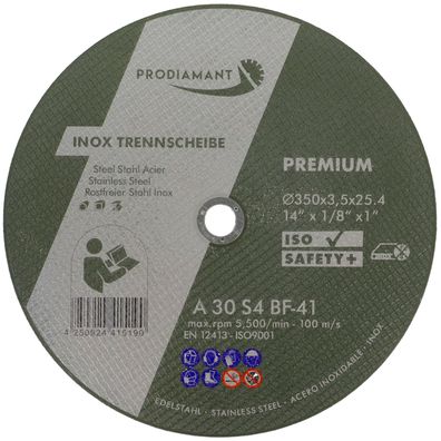 Trennscheibe 350mm für Inox, Metall, Stahl und Edelstahl