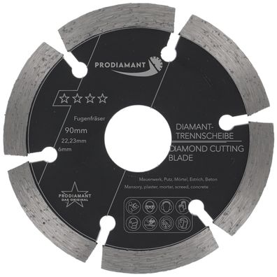 Diamant Fugenfräser 90mm Beton, Mauerwerk, Putz 6mm dick