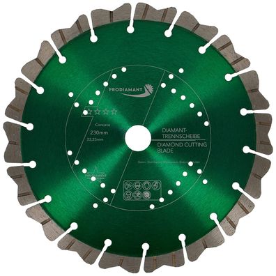 Diamanttrennscheibe 230mm für Stein, Beton Turbo Concave
