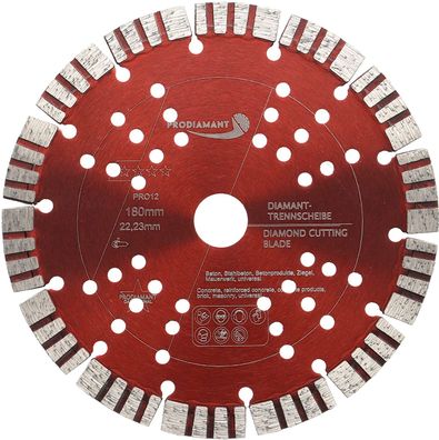 Diamanttrennscheibe 180mm Beton, Universal Pro12