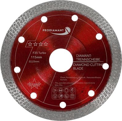 Diamanttrennscheibe 115mm für Fliese, Feinsteinzeug F35