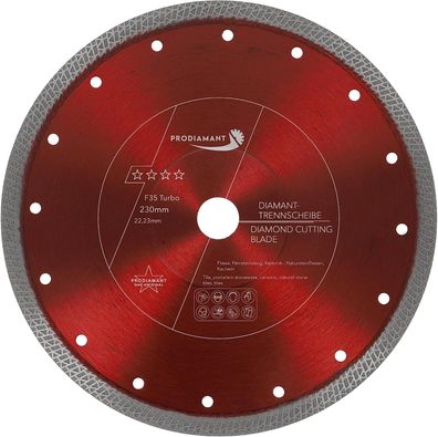 Diamanttrennscheibe 230mm für Fliese, Feinsteinzeug F35