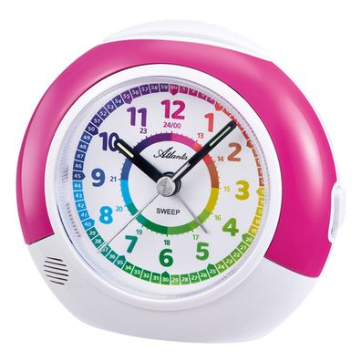Atlanta Kinderwecker mit Leisegang Pink 2147/17