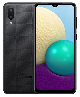 Samsung Galaxy A02 SM-A022F/DS Schwarz 15,24cm (6,5Zoll) 64GB/3GB Android Smartphone