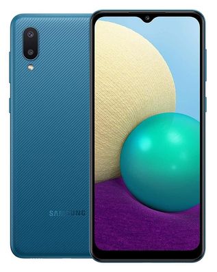 Samsung Galaxy A02 SM-A022F Dual Sim Blau 15,24cm (6,5Zoll) 64GB/3GB Android Smartpho