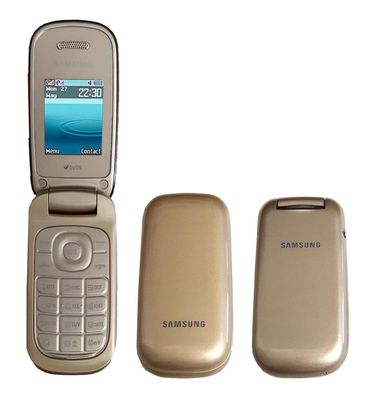 Samsung GT-E1272 Gold Dual Sim Klapphandy Tastenhandy Werkshandy ohne Kamera NEU