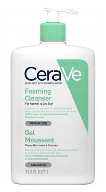 CeraVe Gesichtsreinigungsgel für normale bis fettige Haut, 1000 ml