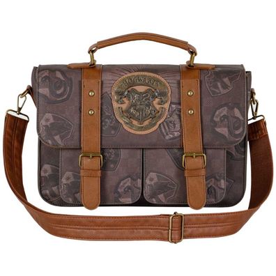 Harry Potter Pride Umhängetasche Braun mit Reißverschluss und Magnetklappe