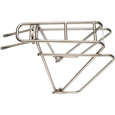 Gepäckträger LOGO Classic Edelstahl 26"-28", Tubus, silber,