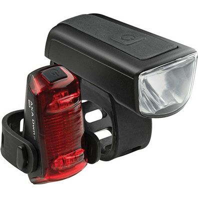 Akku-Beleuchtungsset DWN 50 / DWN REAR SIGNAL, AXA, schwarz,