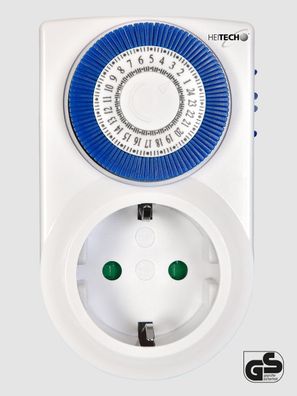 Heitech Mini-Timer mit Kindersicherung, Zeitschaltuhr, mechanisch bis max. 16 A