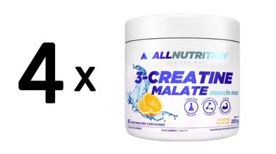 4 x Allnutrition 3-Creatine Malate, Orange - 250g