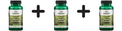 3 x Swanson Black Cohosh, 540mg - 60 caps